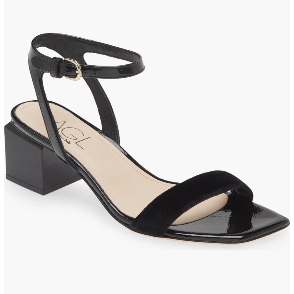 AGL ATTILIO GIUSTI LEOMBRUNI Women Angie Ankle Strap Heeled 5.5
Sandals In Nero